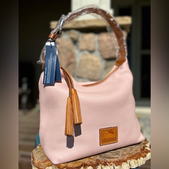 Dooney & Bourke Paige Sac Blush Pink Pebble Grain Leather NWT - Picture 3 of 17